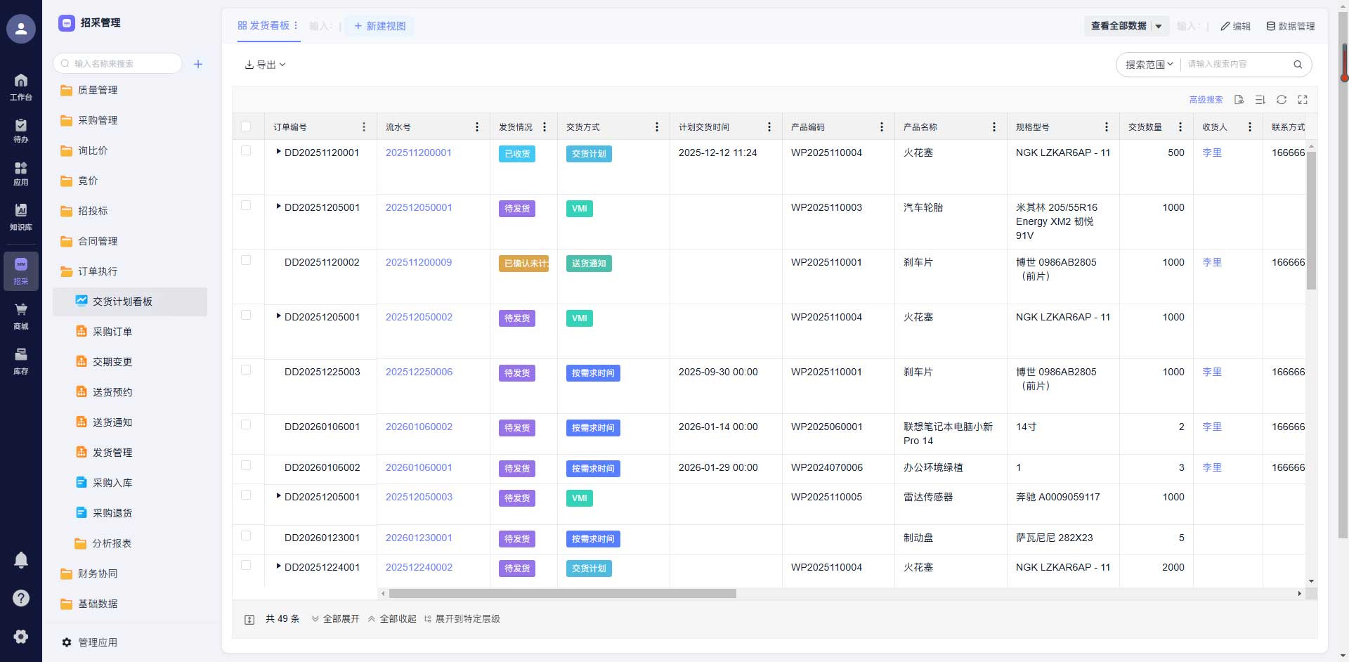 订单协同与交付跟踪